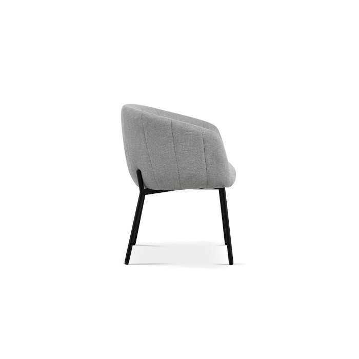 Chaise SEVILLE Tissu Gris clair, dimension H79 x L57 x P62, idéal pour votre cuisine ou salle à manger