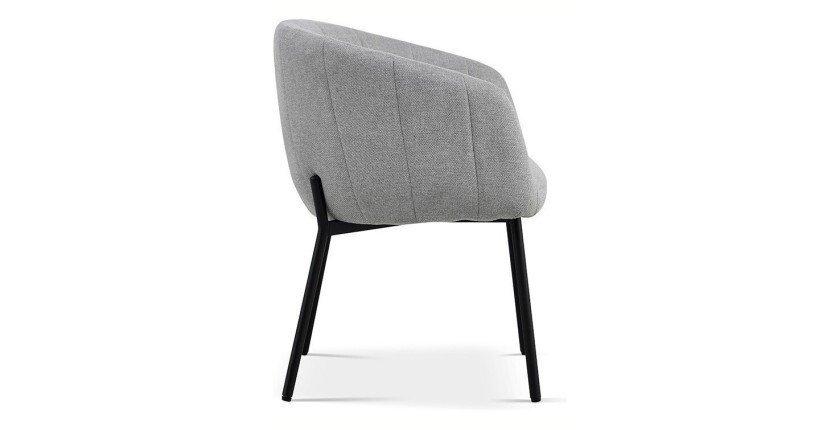 Chaise SEVILLE Tissu Gris clair, dimension H79 x L57 x P62, idéal pour votre cuisine ou salle à manger