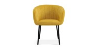 Chaise SEVILLE Tissu Jaune, dimension H79 x L57 x P62, idéal pour votre cuisine ou salle à manger