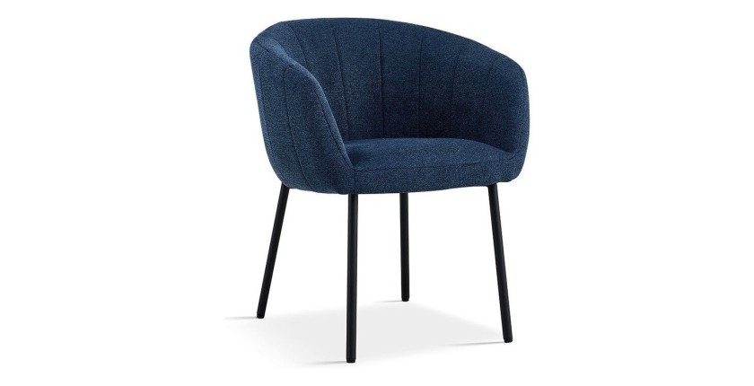 Chaise SEVILLE Tissu Bleu, dimension H79 x L57 x P62, idéal pour votre cuisine ou salle à manger