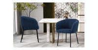 Chaise SEVILLE Tissu Bleu, dimension H79 x L57 x P62, idéal pour votre cuisine ou salle à manger