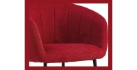 Chaise SEVILLE Tissu Rouge, dimension H79 x L57 x P62, idéal pour votre cuisine ou salle à manger