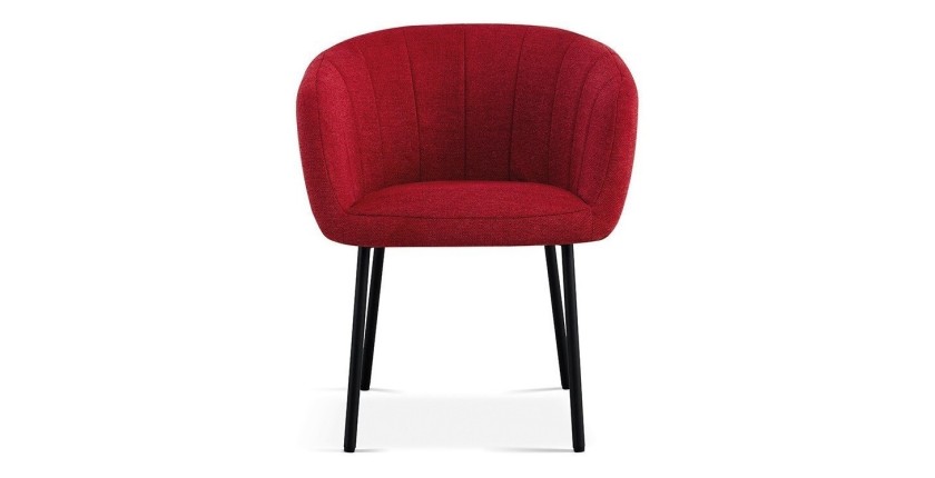 Chaise SEVILLE Tissu Rouge, dimension H79 x L57 x P62, idéal pour votre cuisine ou salle à manger
