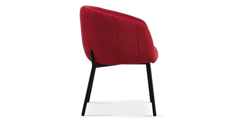 Chaise SEVILLE Tissu Rouge, dimension H79 x L57 x P62, idéal pour votre cuisine ou salle à manger
