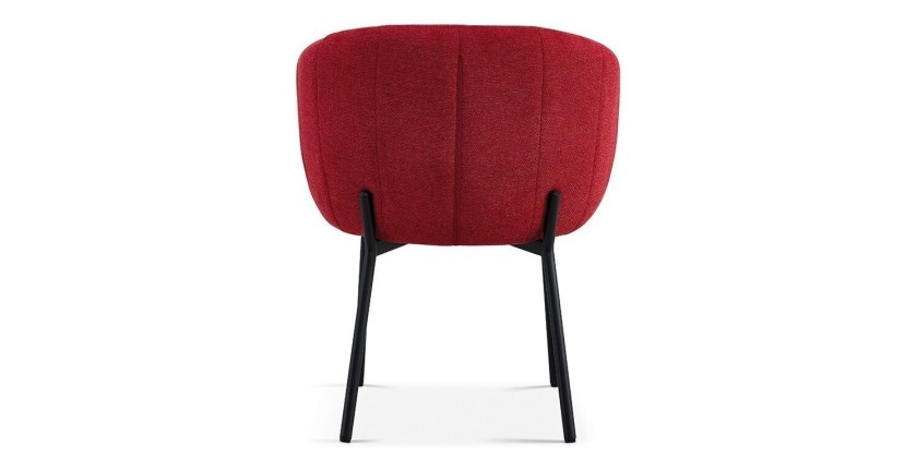 Chaise SEVILLE Tissu Rouge, dimension H79 x L57 x P62, idéal pour votre cuisine ou salle à manger