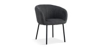 Chaise SEVILLE Tissu Gris foncé, dimension H79 x L57 x P62, idéal pour votre cuisine ou salle à manger