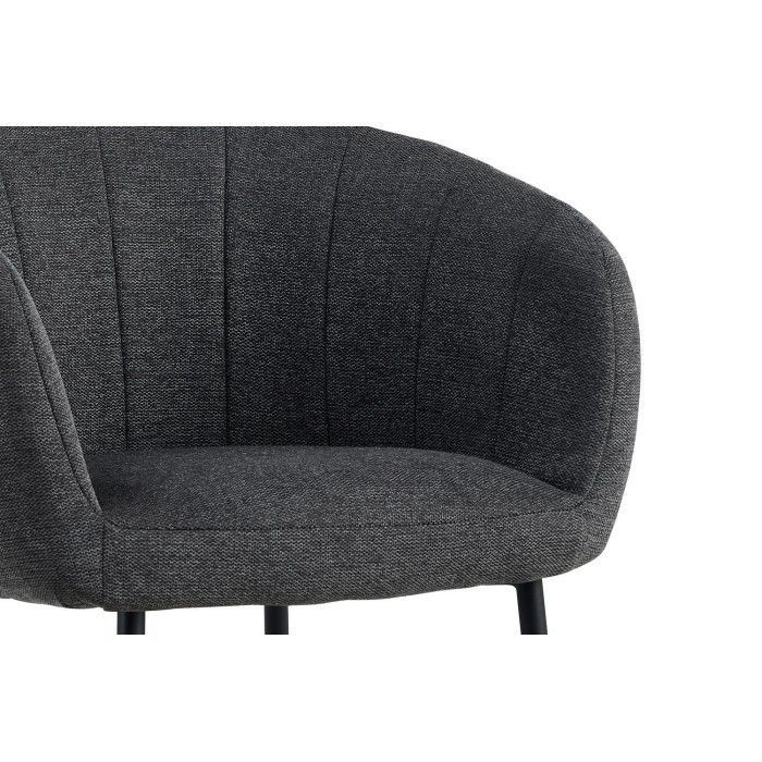 Chaise SEVILLE Tissu Gris foncé, dimension H79 x L57 x P62, idéal pour votre cuisine ou salle à manger