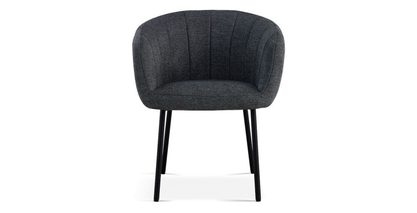 Chaise SEVILLE Tissu Gris foncé, dimension H79 x L57 x P62, idéal pour votre cuisine ou salle à manger