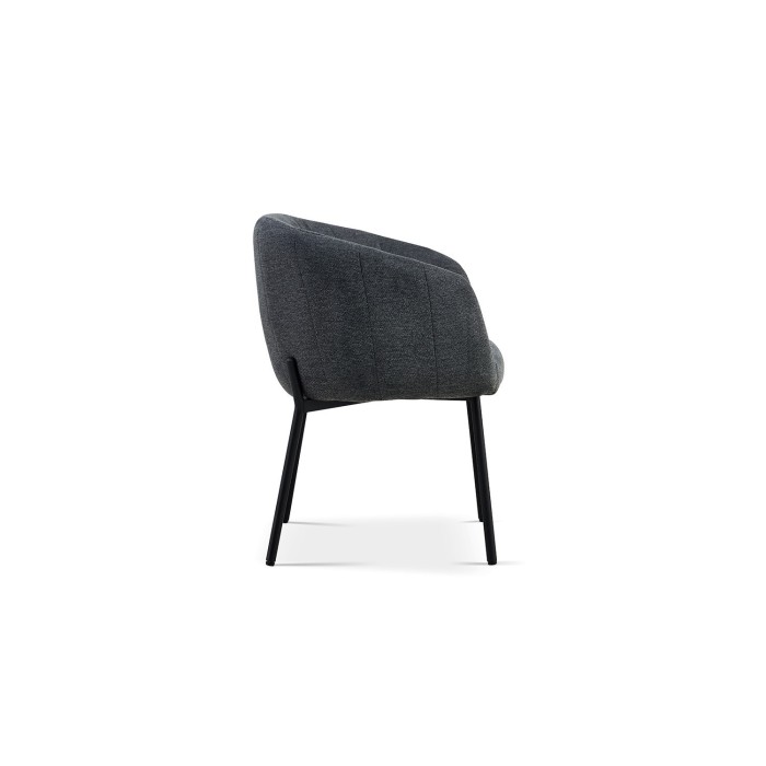 Chaise SEVILLE Tissu Gris foncé, dimension H79 x L57 x P62, idéal pour votre cuisine ou salle à manger