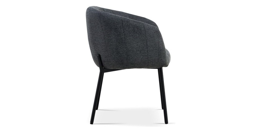 Chaise SEVILLE Tissu Gris foncé, dimension H79 x L57 x P62, idéal pour votre cuisine ou salle à manger