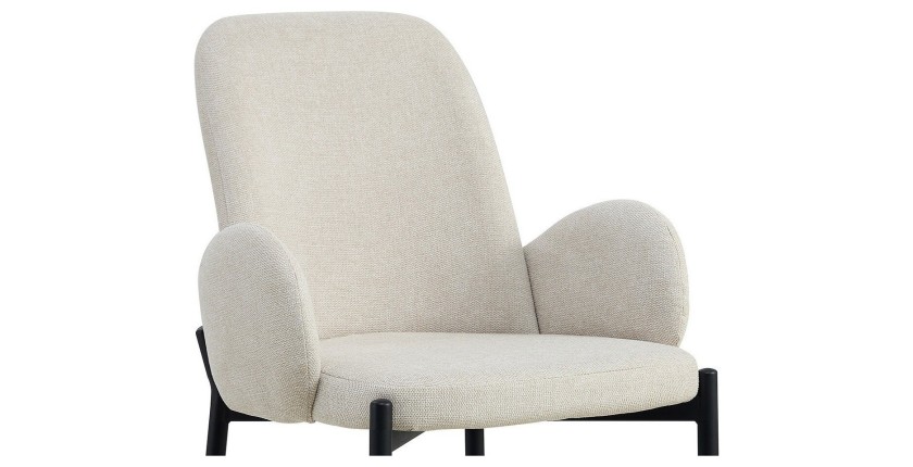 Chaise BALBOA Tissu Bouclé Beige, dimension H88 x L60 x P57, idéal pour votre cuisine ou salle à manger