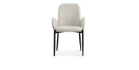 Chaise BALBOA Tissu Bouclé Beige, dimension H88 x L60 x P57, idéal pour votre cuisine ou salle à manger