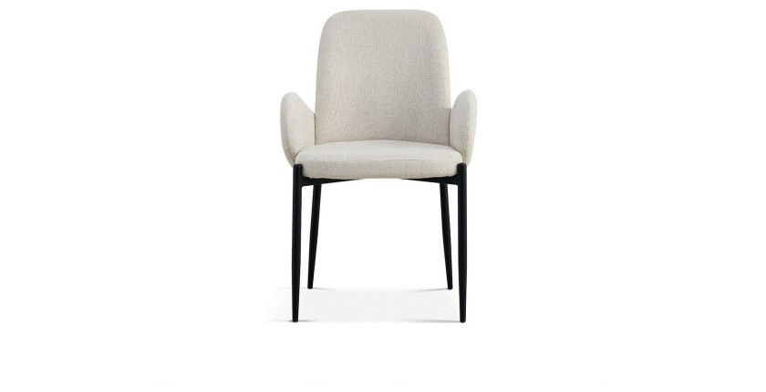 Chaise BALBOA Tissu Bouclé Beige, dimension H88 x L60 x P57, idéal pour votre cuisine ou salle à manger