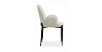 Chaise BALBOA Tissu Bouclé Beige, dimension H88 x L60 x P57, idéal pour votre cuisine ou salle à manger