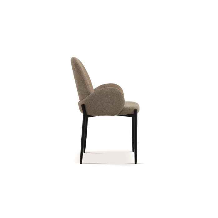 Chaise BALBOA Tissu Bouclé Sable, dimension H88 x L60 x P57, idéal pour votre cuisine ou salle à manger