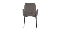 Chaise BALBOA Tissu Bouclé Gris, dimension H88 x L60 x P57, idéal pour votre cuisine ou salle à manger