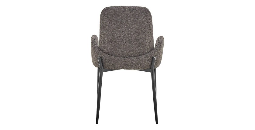Chaise BALBOA Tissu Bouclé Gris, dimension H88 x L60 x P57, idéal pour votre cuisine ou salle à manger