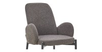 Chaise BALBOA Tissu Bouclé Gris, dimension H88 x L60 x P57, idéal pour votre cuisine ou salle à manger