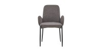 Chaise BALBOA Tissu Bouclé Gris, dimension H88 x L60 x P57, idéal pour votre cuisine ou salle à manger