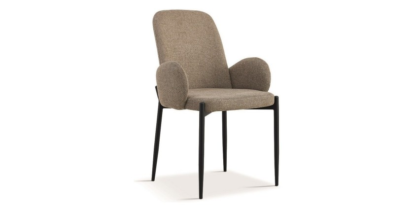 Chaise BALBOA Tissu Sable, dimension H88 x L60 x P57, idéal pour votre cuisine ou salle à manger