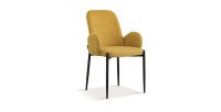 Chaise BALBOA Tissu Jaune, dimension H88 x L60 x P57, idéal pour votre cuisine ou salle à manger
