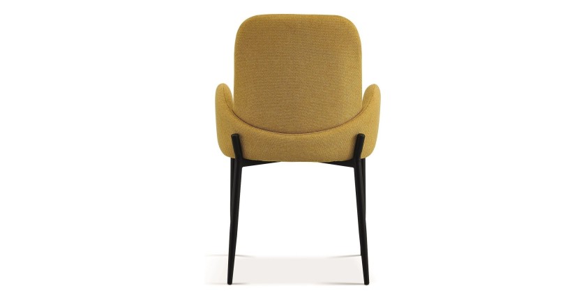 Chaise BALBOA Tissu Jaune, dimension H88 x L60 x P57, idéal pour votre cuisine ou salle à manger
