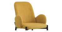 Chaise BALBOA Tissu Jaune, dimension H88 x L60 x P57, idéal pour votre cuisine ou salle à manger