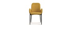 Chaise BALBOA Tissu Jaune, dimension H88 x L60 x P57, idéal pour votre cuisine ou salle à manger