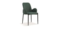 Chaise BALBOA Tissu Vert, dimension H88 x L60 x P57, idéal pour votre cuisine ou salle à manger