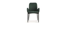 Chaise BALBOA Tissu Vert, dimension H88 x L60 x P57, idéal pour votre cuisine ou salle à manger