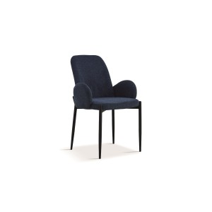 Chaise BALBOA Tissu Bleu, dimension H88 x L60 x P57, idéal pour votre cuisine ou salle à manger