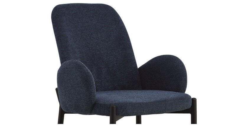 Chaise BALBOA Tissu Bleu, dimension H88 x L60 x P57, idéal pour votre cuisine ou salle à manger