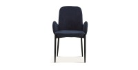 Chaise BALBOA Tissu Bleu, dimension H88 x L60 x P57, idéal pour votre cuisine ou salle à manger