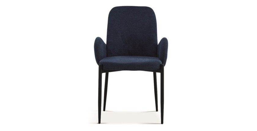 Chaise BALBOA Tissu Bleu, dimension H88 x L60 x P57, idéal pour votre cuisine ou salle à manger