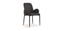 Chaise BALBOA Tissu Gris foncé, dimension H88 x L60 x P57, idéal pour votre cuisine ou salle à manger