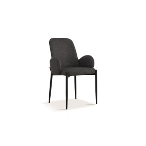 Chaise BALBOA Tissu Gris foncé, dimension H88 x L60 x P57, idéal pour votre cuisine ou salle à manger