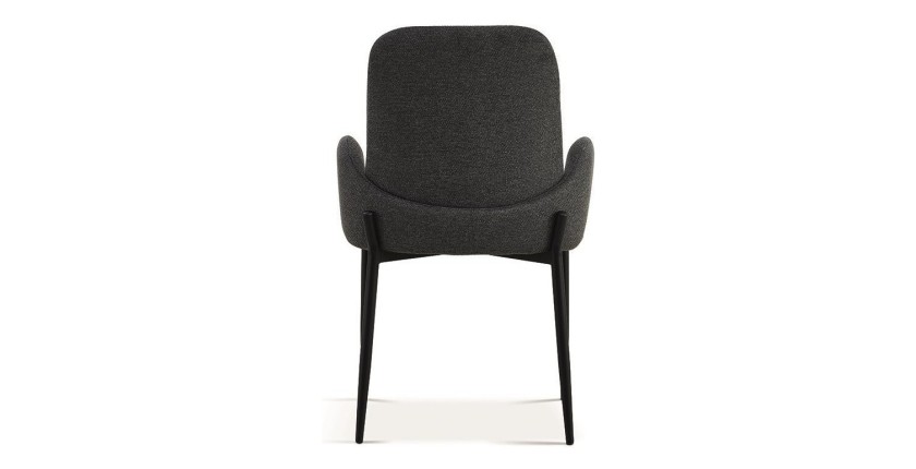 Chaise BALBOA Tissu Gris foncé, dimension H88 x L60 x P57, idéal pour votre cuisine ou salle à manger