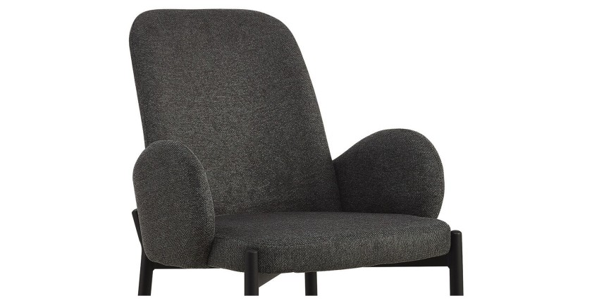 Chaise BALBOA Tissu Gris foncé, dimension H88 x L60 x P57, idéal pour votre cuisine ou salle à manger