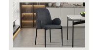 Chaise BALBOA Tissu Gris foncé, dimension H88 x L60 x P57, idéal pour votre cuisine ou salle à manger
