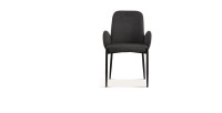 Chaise BALBOA Tissu Gris foncé, dimension H88 x L60 x P57, idéal pour votre cuisine ou salle à manger
