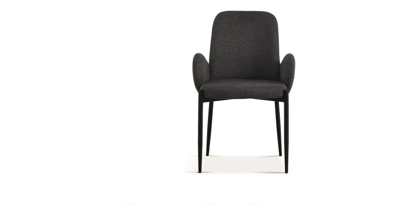 Chaise BALBOA Tissu Gris foncé, dimension H88 x L60 x P57, idéal pour votre cuisine ou salle à manger