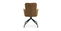 Chaise pivotante en tissu brun clair pour salle à manger. Collection IBIZ