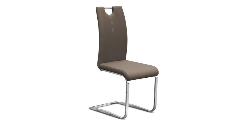 Chaise SOFI PU Cappuccino, dimension H99 x L43 x P57 cm, idéal pour votre cuisine ou salle à manger