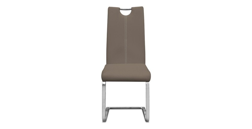 Chaise SOFI PU Cappuccino, dimension H99 x L43 x P57 cm, idéal pour votre cuisine ou salle à manger