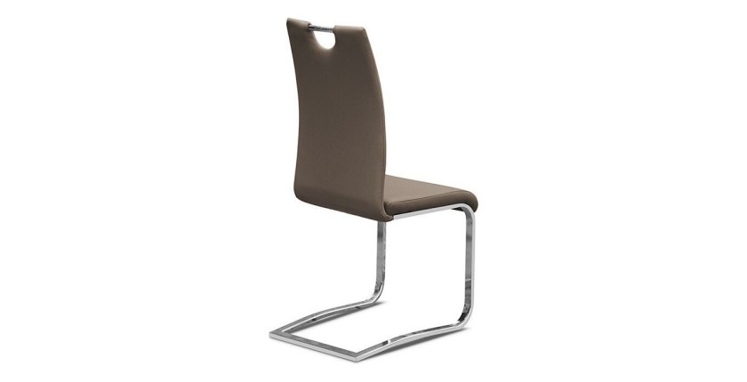 Chaise SOFI PU Cappuccino, dimension H99 x L43 x P57 cm, idéal pour votre cuisine ou salle à manger