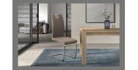 Chaise SOFI PU Cappuccino, dimension H99 x L43 x P57 cm, idéal pour votre cuisine ou salle à manger