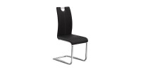 Chaise SOFI PU Noir, dimension H99 x L43 x P57 cm, idéal pour votre cuisine ou salle à manger
