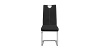 Chaise SOFI PU Noir, dimension H99 x L43 x P57 cm, idéal pour votre cuisine ou salle à manger