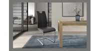 Chaise SOFI PU Noir, dimension H99 x L43 x P57 cm, idéal pour votre cuisine ou salle à manger