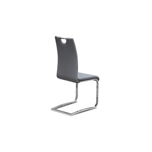 Chaise SOFI PU Gris, dimension H99 x L43 x P57 cm, idéal pour votre cuisine ou salle à manger